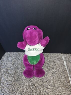 Vintage Barney The Dinosaur 12" Plush 1992 Lyons Group Purple Stuffed Toy